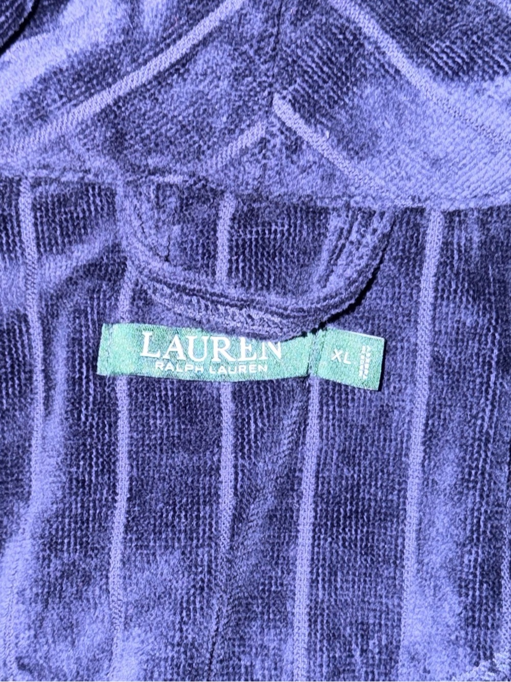 Lauren Ralph Lauren Ribbed Velour Hooded Robe - Picture 3 of 6